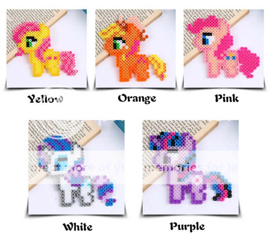 DIY Horse Pony 5mm Perler Hama Beads & Pegboard Stater Kit Kids Crafts